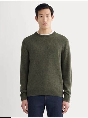 Everlane 100% cashmere crew sweater green size large
